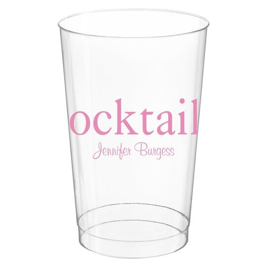 Big Word Cocktails Clear Plastic Cups